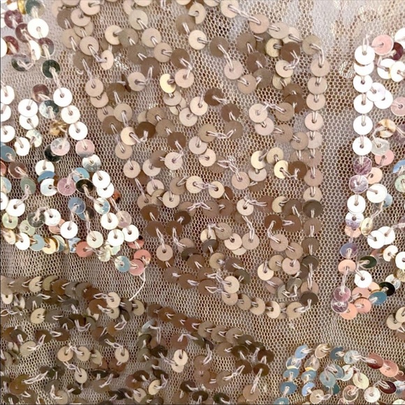 Sparkly Gold Sequin Sexy Top Two Pieces Set Women Celebrate Party Birthday NightClub Performance Dancer Show Stage Outfit